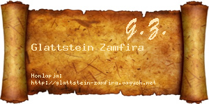 Glattstein Zamfira névjegykártya